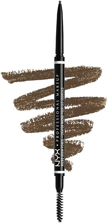 Bild von NYX Professional Makeup Micro Brow Pencil, Dual Ended With Mechanical Brow Pencil And Spoolie Brush, Vegan Formula, Shade: Ash Brown