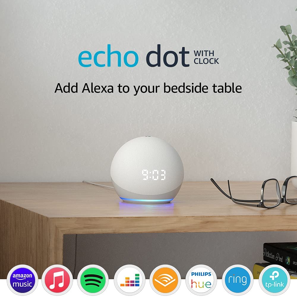 Bild von Echo Dot (4th generation) | Smart speaker with clock and Alexa | Glacier White
