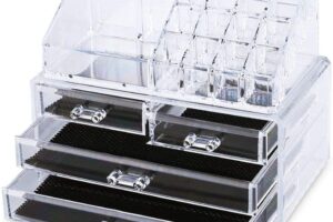 Produktbild von Home and Garden Products Cosmetic Organiser Drawers Clear Acrylic Jewellery Box Makeup Storage Case