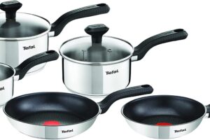 Produktbild von Tefal 5 Piece, Comfort Max, Stainless Steel, Pots and Pans, Induction Set, Silver