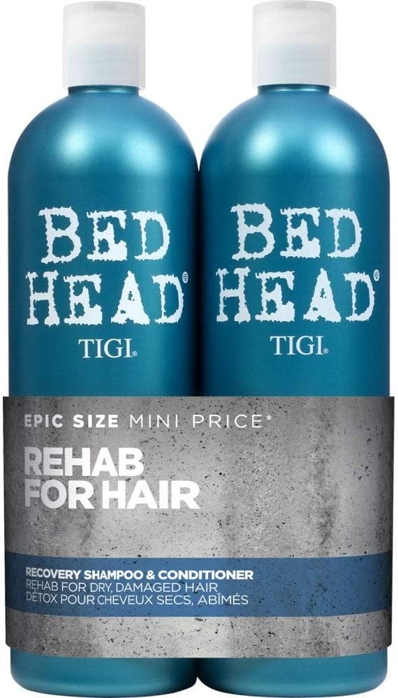 Bild von Bed Head by TIGI Recovery Moisture Shampoo and Conditioner Set for Dry Damaged Hair, 2×750 ml