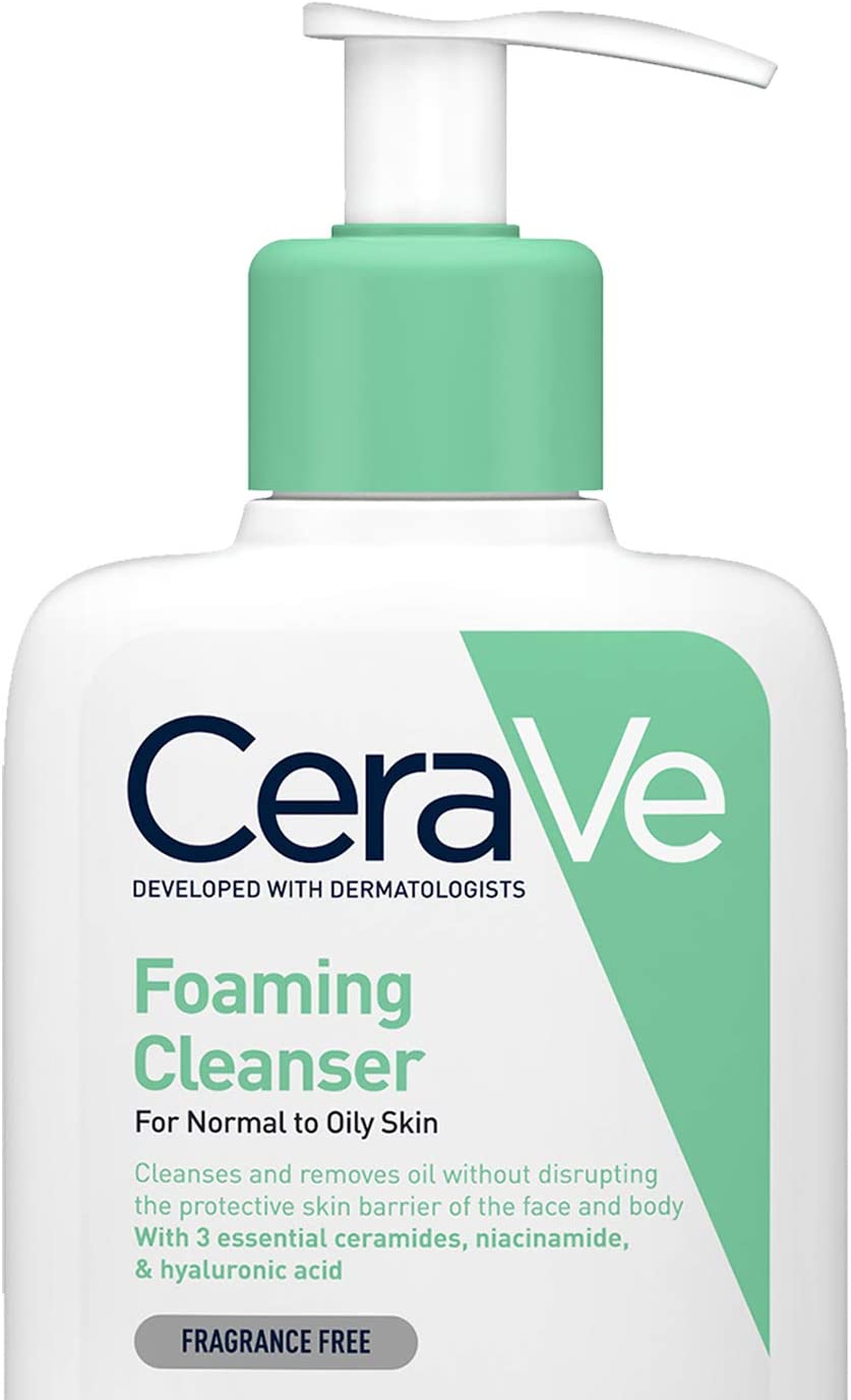 Bild von CeraVe Foaming Cleanser for Normal to Oily Skin 473 ml with Niacinamide and 3 Essential Ceramides