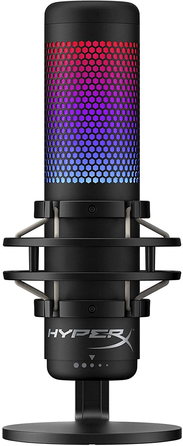 Bild von HyperX QuadCast S – RGB USB Condenser Microphone for PC, PS4 and Mac, Anti-Vibration Shock Mount, Pop Filter, Gaming, Streaming, Podcasts, Twitch, YouTube, Discord, Black