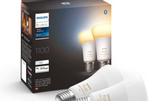 Produktbild von Philips Hue New White Ambiance Smart Light Bulb 2 Pack 75W – 1100 Lumen [E27 Edison Screw] with Bluetooth. Works with Alexa, Google Assistant and Apple Homekit.