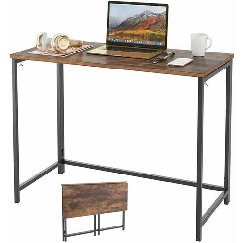 Bild von Gizcam – Folding Computer Desk Industrial Computer Table Office Workstation Simple Writing Desk pc