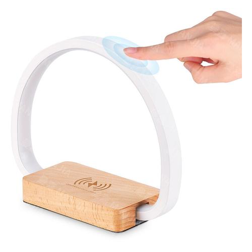 Bild von Wireless Charger Bedside Lamp, Touch Table Lamp with USB Port, Bedside, Bedroom, Living Room, Office