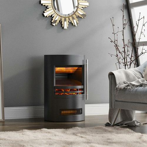 Bild von 1800W Freestanding Electric Fireplace Realistic LED Flame Heater – Livingandhome