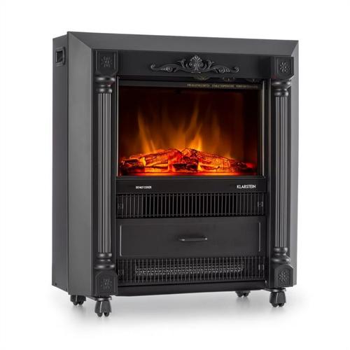 Bild von Grenoble Electric Fireplace Heater 1850W Black – Black – Klarstein