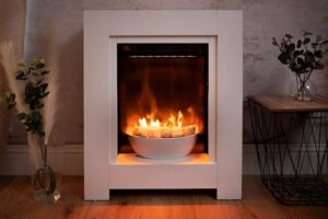 Produktbild von Marco Paul – White Electric Fire Heater Realistic 3D Flame Effect Heating 58cm Fireplace Fire