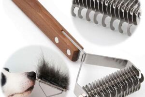 Bild von Coat King Brush Dogs and Cats, Pet Grooming Comb Detangling Rake Greatly Reduces Hair Loss