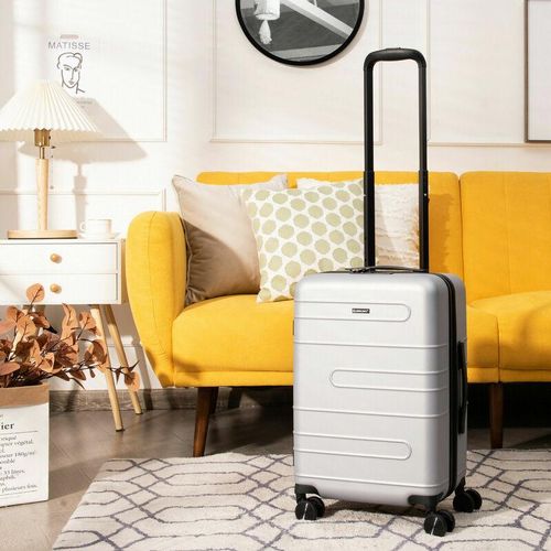 Bild von Hard Shell Cabin Luggage Carry on Hand Expandable Suitcase W/4 Wheels & TSA Lock