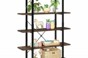 Produktbild von Homfa – Bookcase 5 Tier Industrial Bookshelf Free Standing Shelving Unit Vintage Display Shelf