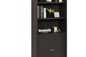 Produktbild von Costway – Wooden Storage Cabinet, Floor Standing Cupboard Tall Sideboard with 3-Tier Open Shelves