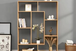 Bild von Cherry Tree Furniture Riva 160cm Tall Bookcase / Display Shelving – Brown