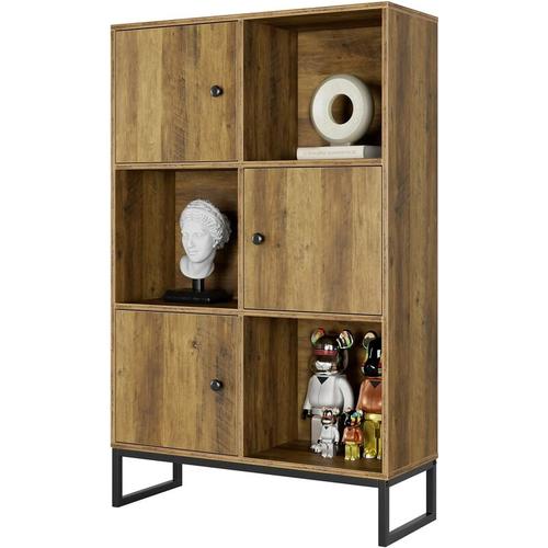 Bild von Gizcam – Bookcase Wooden,6 Cube Bookshelf Unit, Free Standing Storage Display Shelving for Home