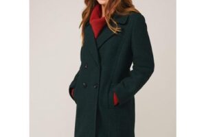 Bild von Women’s Lucine Double Breasted Wool Coat – Green – Phase Eight Coats