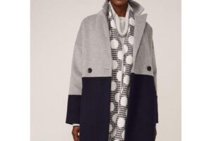Bild von Women’s Emery Colourblock Wool Coat – Gray – Phase Eight Coats