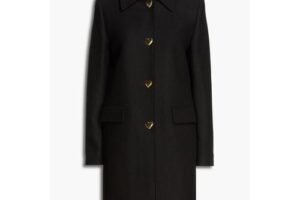 Bild von Brushed Wool-blend Felt Coat – Black – Love Moschino Coats
