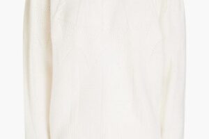 Bild von Autumn Cashmere Cable-knit Cashmere Sweater – White – Autumn Cashmere Knitwear