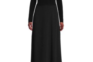 Bild von Vince Wool & Cashmere Midi A Line Dress – Black – Vince Dresses