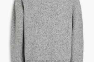 Bild von Acne Mélange Wool-blend Sweater – Gray – Acne Knitwear
