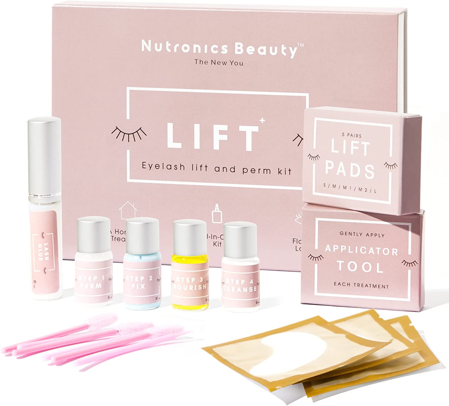 Bild von Nutronics Beauty Lash Lift Kit – Premium Home Eyelash Lift Kit, Eyelash Lifting & Perming, All In One Lash Lifting & Curling – Professional Results From Home With 6-12 Months Of Lifted Lashes Per Box