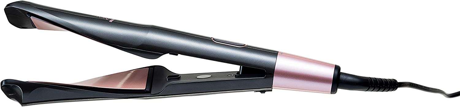 Bild von Remington Curl and Straight Confidence, 2-in-1 Hair Straighteners and Hair Curler, Ceramic Coated Plates, Five Temperatures, Cool Tip, S6606, Grey