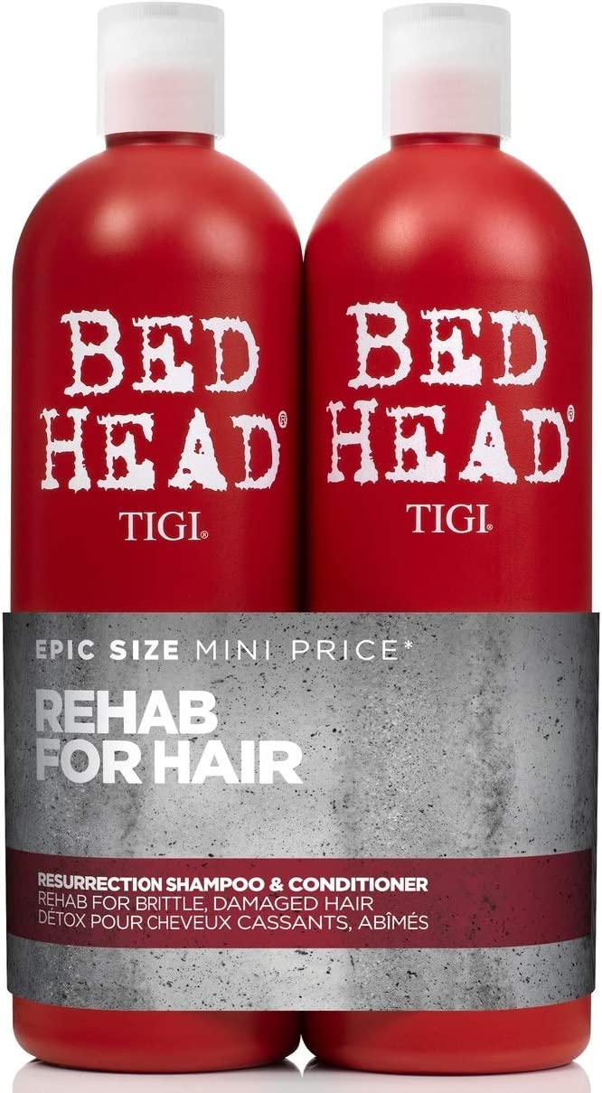 Bild von Bed Head by TIGI Resurrection Shampoo and Conditioner for Dry Damaged Hair, 2×750 ml