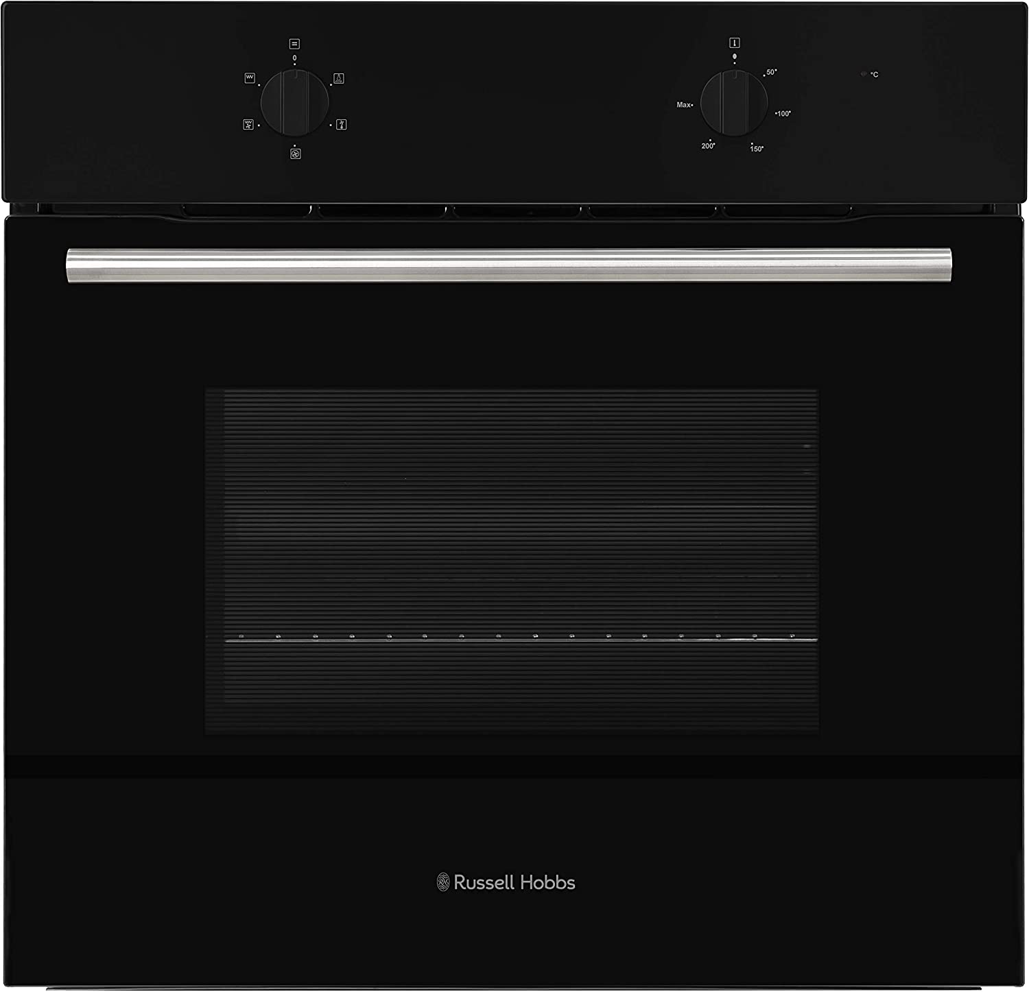 Bild von Russell Hobbs 65L, 60cm Wide, Single Electric Fan Oven in Black, RHFEO6502B [Energy Class A]