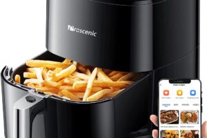 Produktbild von Proscenic T22 Air Fryer with 13 Presets & Shake Reminder, Oil Free Air Fryer 5L, Low-Noise, Compatible with APP & Alexa, 100+ Online Recipes, LED Touch Screen, Non-Stick Basket, 1700W [Energy Class A+++]