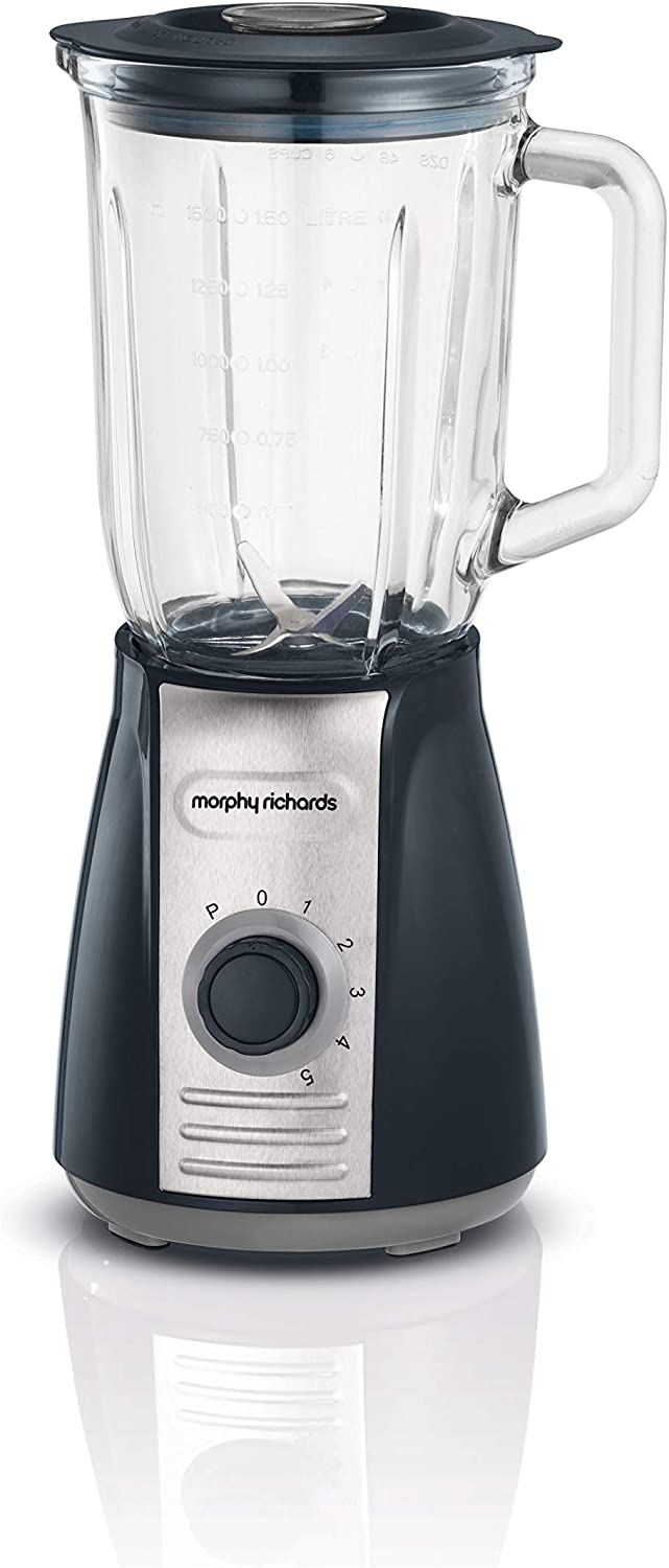 Bild von Morphy Richards 403010 Jug Blender with Ice Crusher Blades Inspire Kitchen Confidence, Glass, 600 W, 1.5 liters, Grey