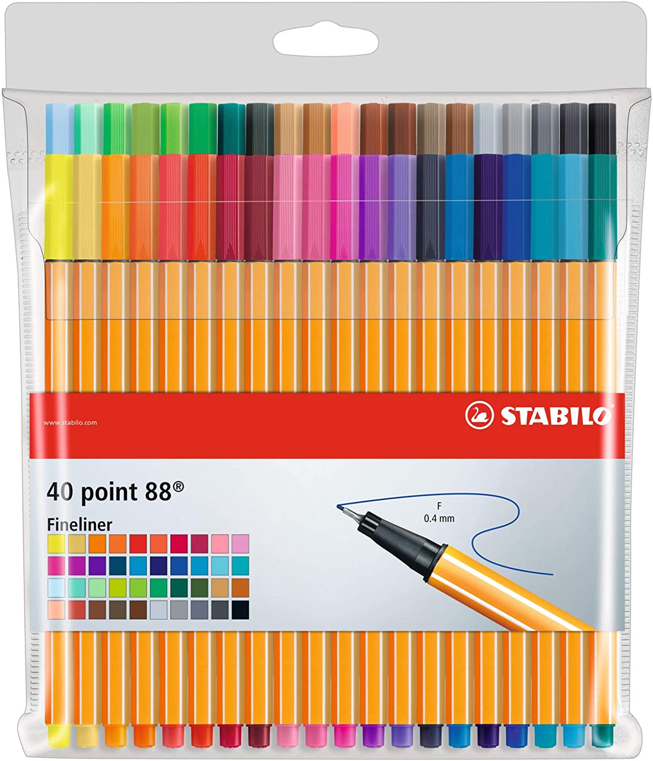 Bild von Fineliner – STABILO point 88 – Wallet of 40 – Assorted Colours