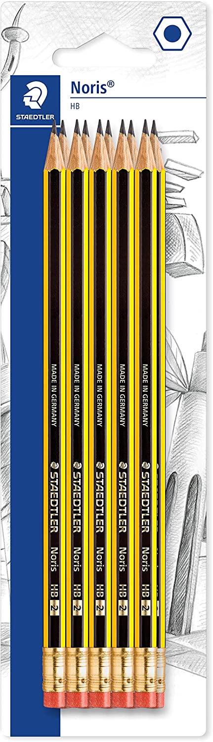 Bild von STAEDTLER 122-2 BK10 Noris HB Pencil with Eraser Tip, Double Stacked, Pack of 10