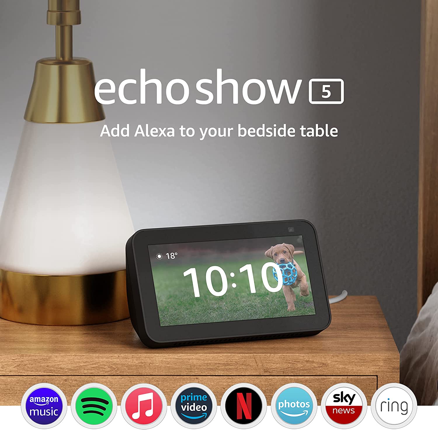 Bild von Echo Show 5 | 2nd generation (2021 release), smart display with Alexa and 2 MP camera | Charcoal