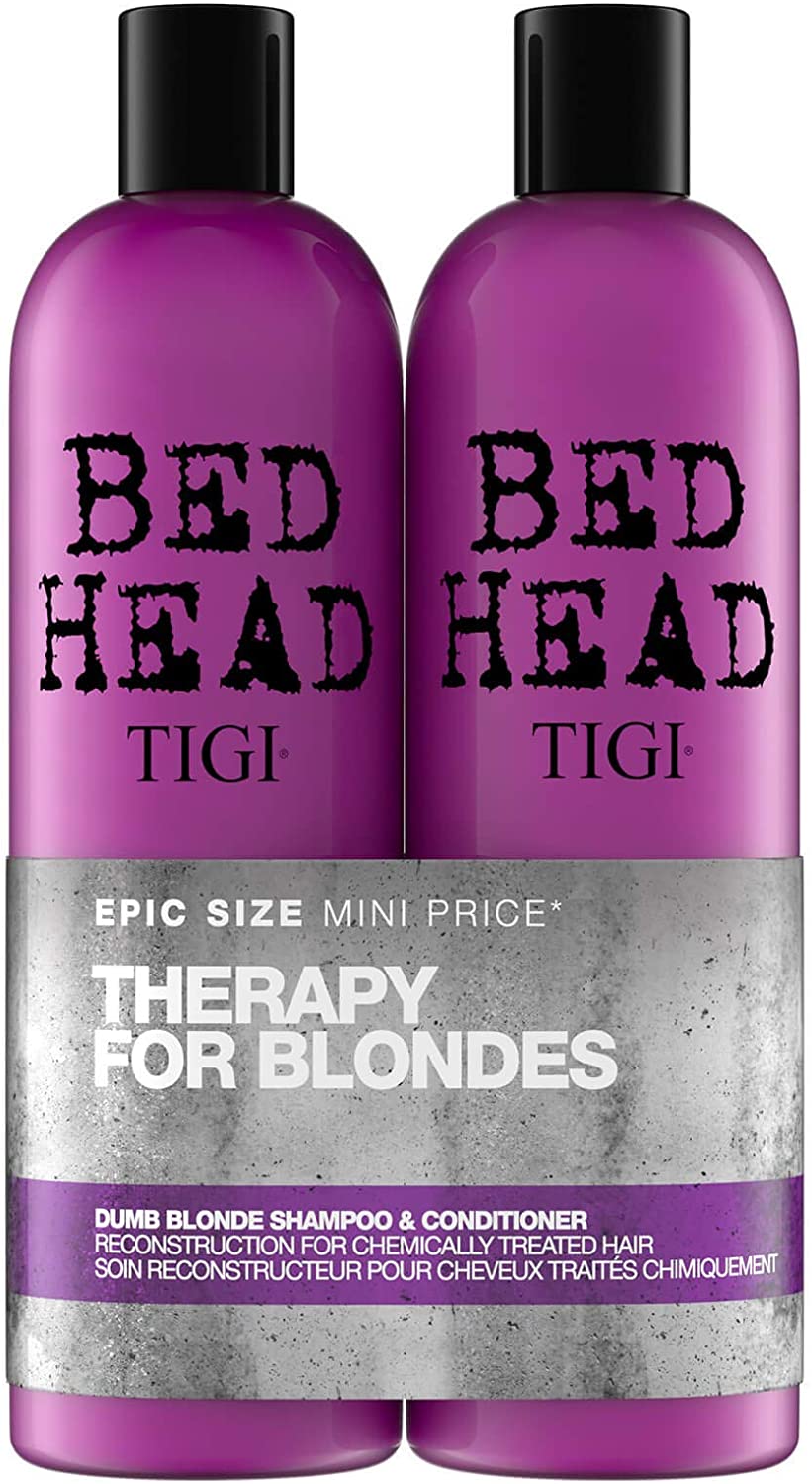 Bild von Bed Head by TIGI Dumb Blonde Shampoo and Conditioner for Blonde Hair, 2×750 ml