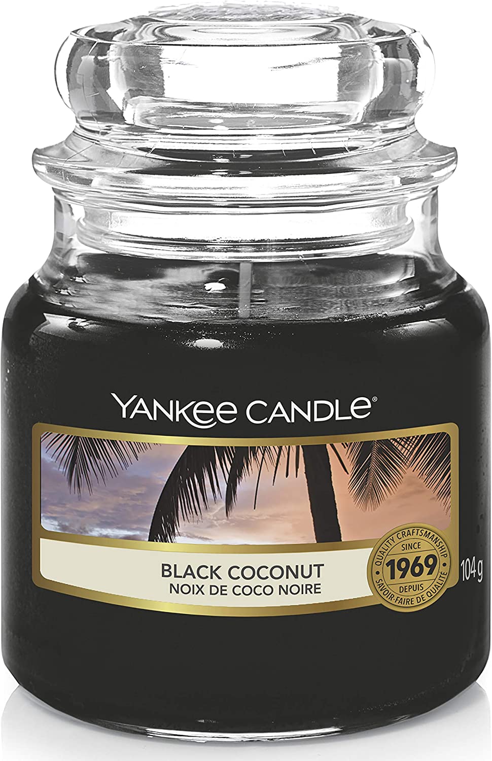 Bild von Yankee Candle Scented Candle | Black Coconut Small Jar Candle | Burn Time: Up to 30 Hours