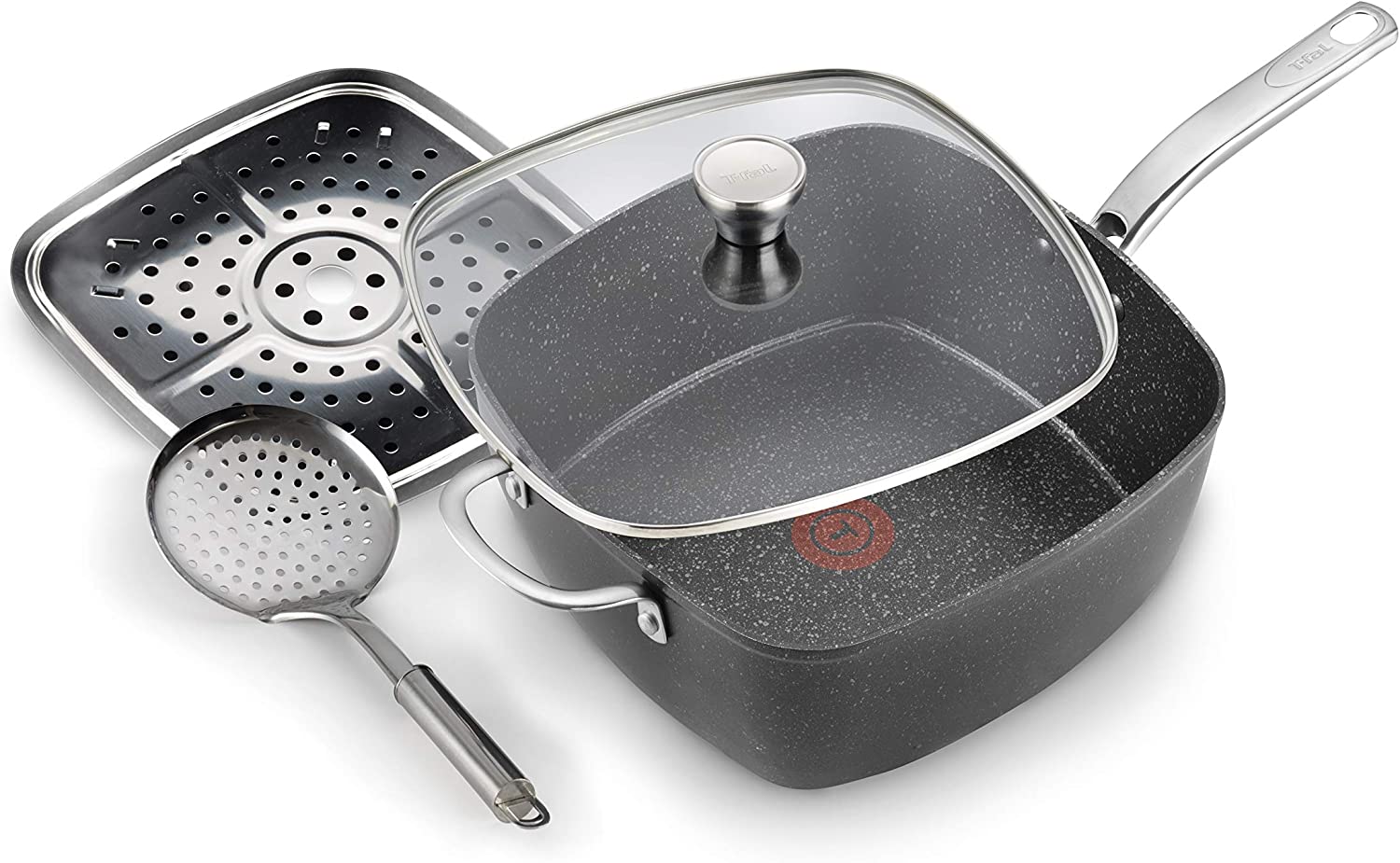 Bild von Tefal G119S444 Titanium Excel All-in-One Frying Pan, Black Stone Effect, 28 cm