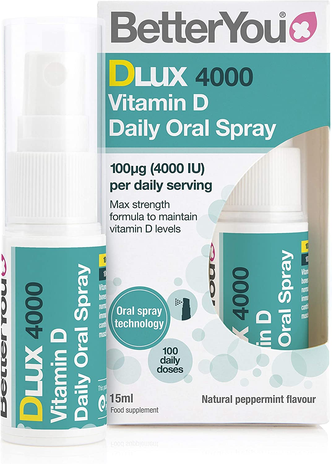 Bild von BetterYou DLUX 4000 Spray- 15ml (Pack of 2)