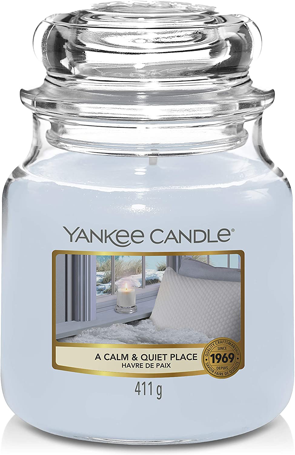 Bild von Yankee Candle Scented Candle | A Calm and Quiet Place Medium Jar Candle| Burn Time: Up to 75 Hours