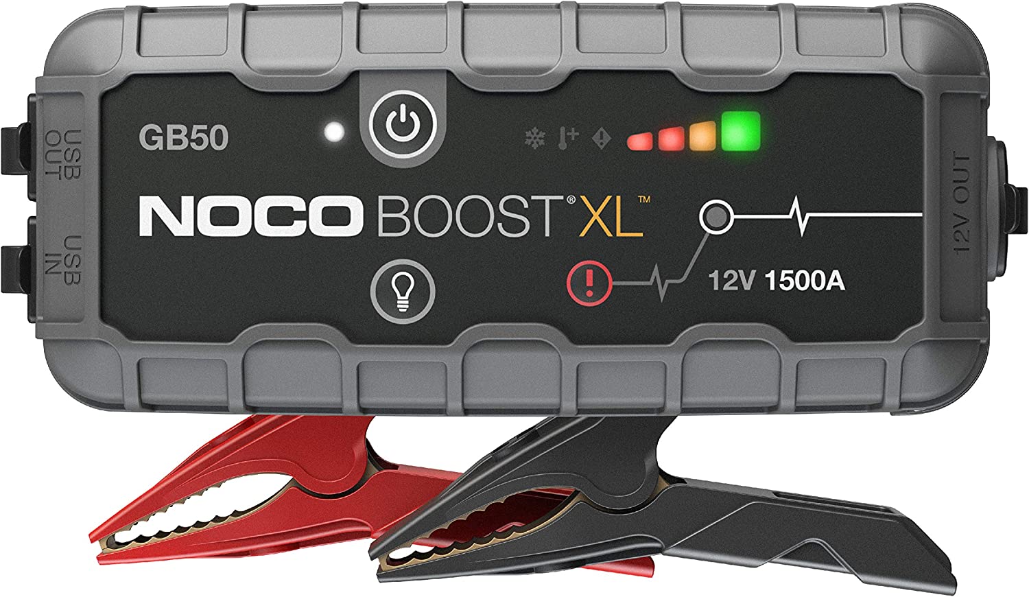 Bild von NOCO Boost XL GB50 1500A 12V 35Wh UltraSafe Portable Lithium Jump Starter, Car Battery Booster Pack, USB Powerbank, and Jump Leads for up to 7.0 Liter Petrol and 4.5 Liter Diesel Engines