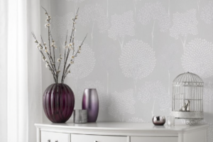 Produktbild von Superfresco Easy Grey Whimsical Glitter Floral Wallpaper – Grey