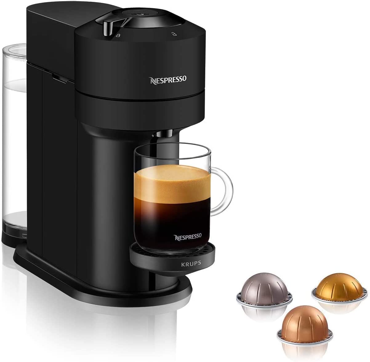 Bild von Nespresso XN910N40 Vertuo Next coffee machine by Krups, Matt Black