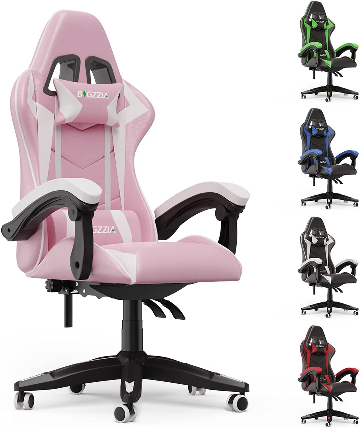 Bild von bigzzia Gaming Chair Office Chair Desk Chair Swivel Heavy Duty Chair Ergonomic Design with Cushion and Reclining Back Support