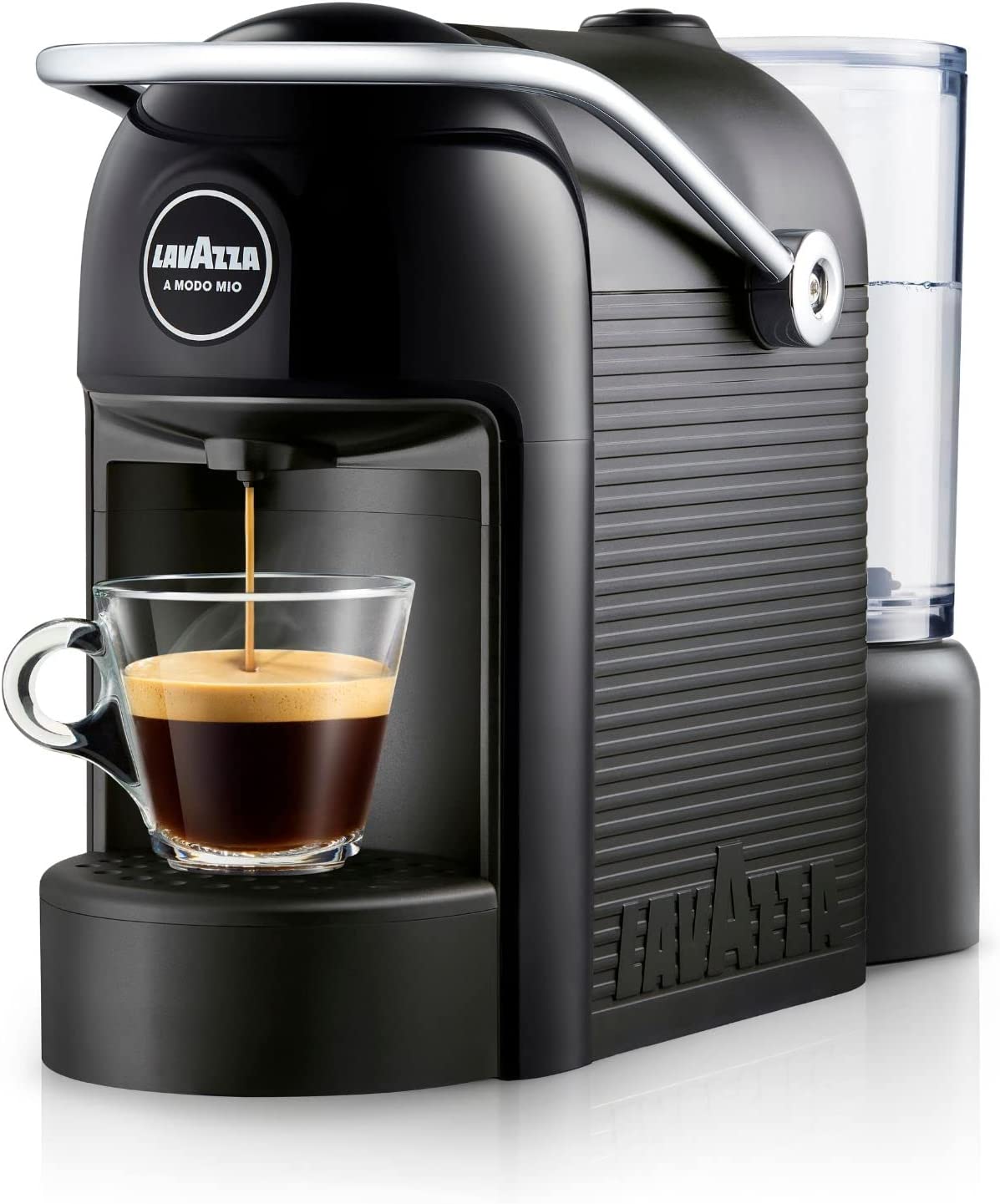 Bild von Lavazza, A Modo Mio Jolie, Coffee Capsule Machine, Compatible with A Modo Mio Coffee Pods, Quiet, with Removable Cup Rest, Automatic Shut-Off, Washable Components, 1250 W, 220–240 V, 50–60 Hz, Black