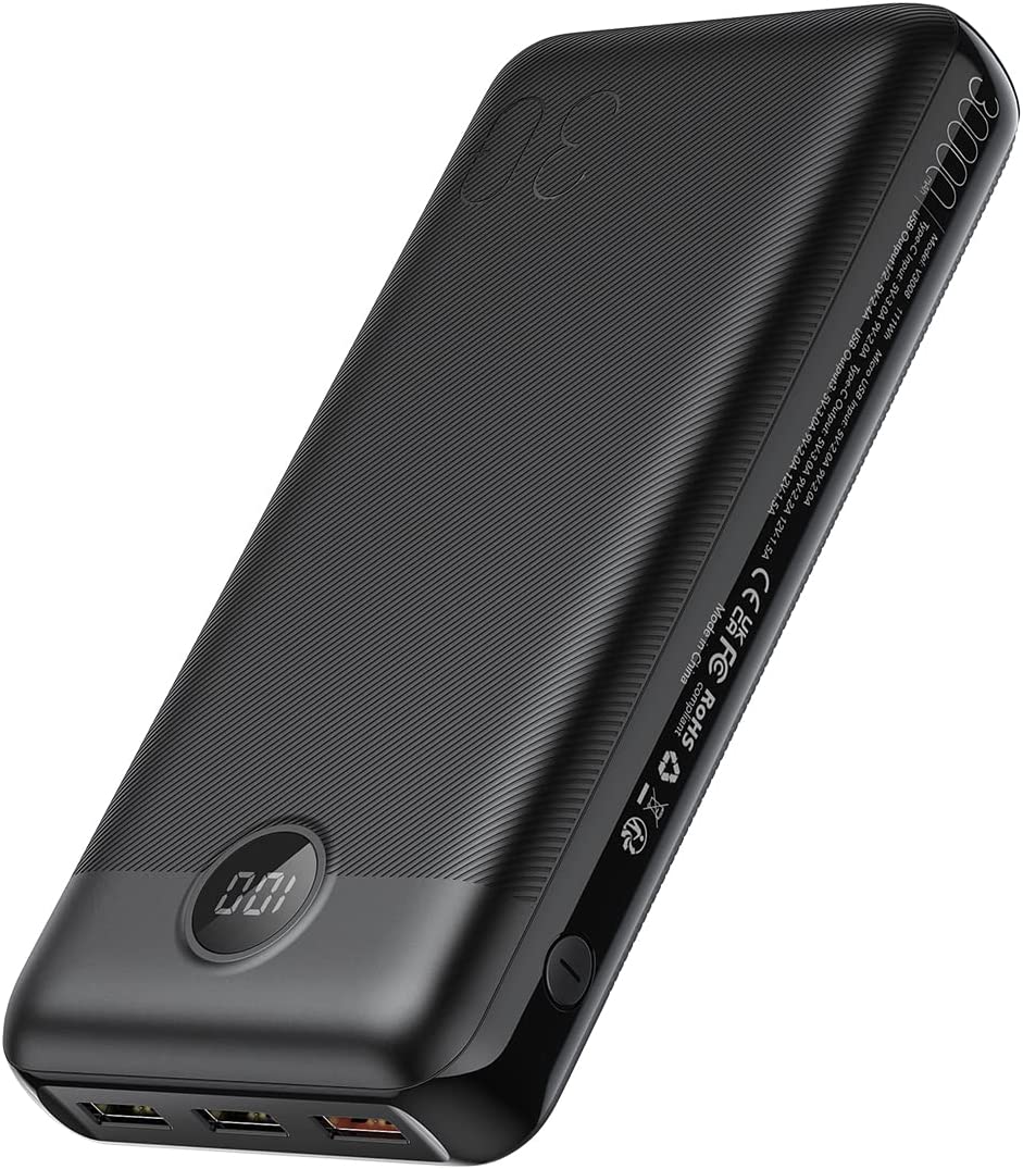Bild von VEGER 30000mAh Power Bank with Led Display, Quick Charge 20W PD 18W QC 3.0 USB C Battery Pack Portable Charger with 4 Outputs & 2 Inputs Compatible with Smart Phones, Tablet and More.