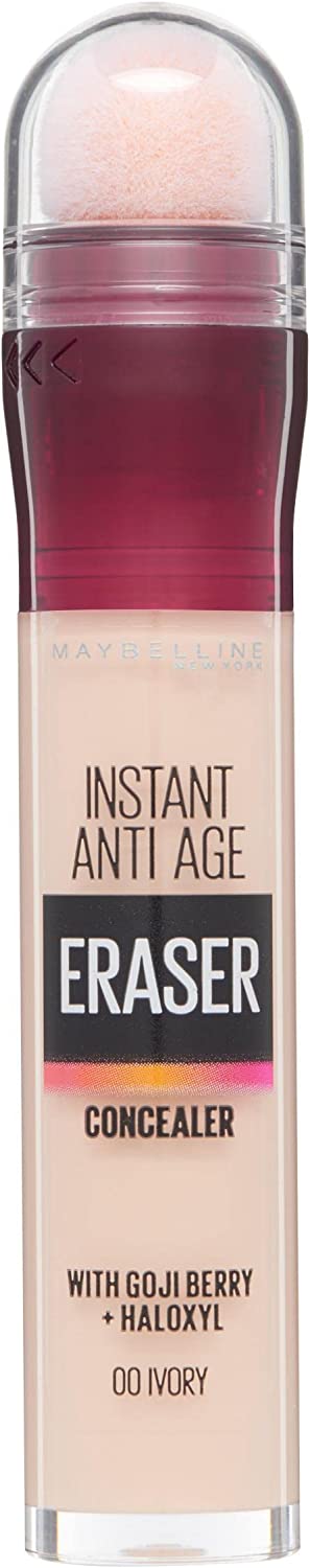 Bild von Maybelline Instant Anti Age Eraser Eye Concealer, Dark Circles and Blemish Concealer, Ultra Blendable Formula, 00 Ivory
