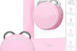 Bild von Foreo Bear Mini Targeted Microcurrent Face Lift Device | Double Chin Reducer | Face Sculptor & Jaw Excerciser | Immediately Visible Non-Invasive Face Lift | Pearl Pink