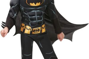 Bild von Rubie’s Official Batman Black Deluxe Child’s Costume, Superhero Fancy Dress, Child’s Size Small Age 3-4, Height 104 cm