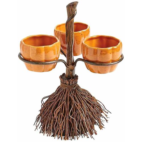Bild von Lifcausal – Halloween Pumpkin Snack Bowl Stand Collapsible Trays Stand Candy Display Tower Creative