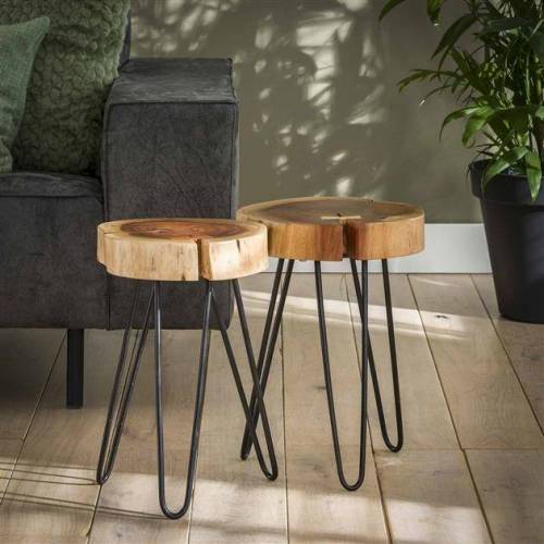 Produktbild von Furnwise Side Table Log Solid Acacia Wood